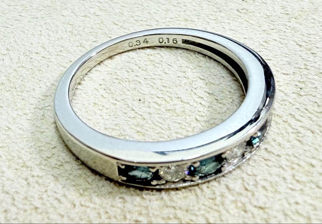 極美品！　アレキサンドライト　0.34ct Pt950 リング（No.8179）