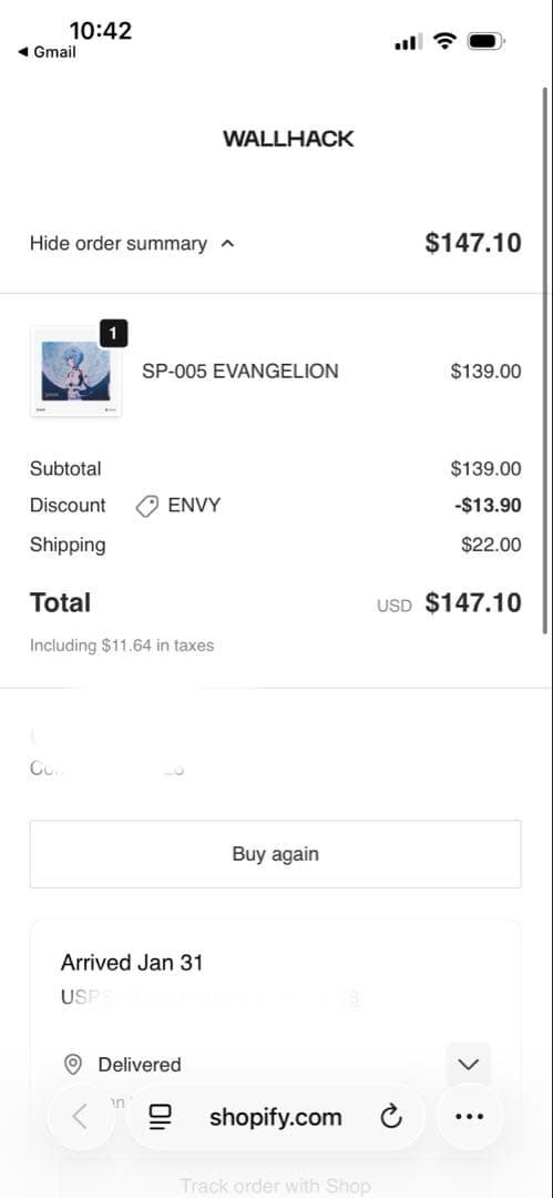 【新品未使用】WALLHACK SP-005 EVANGELION　綾波レイ