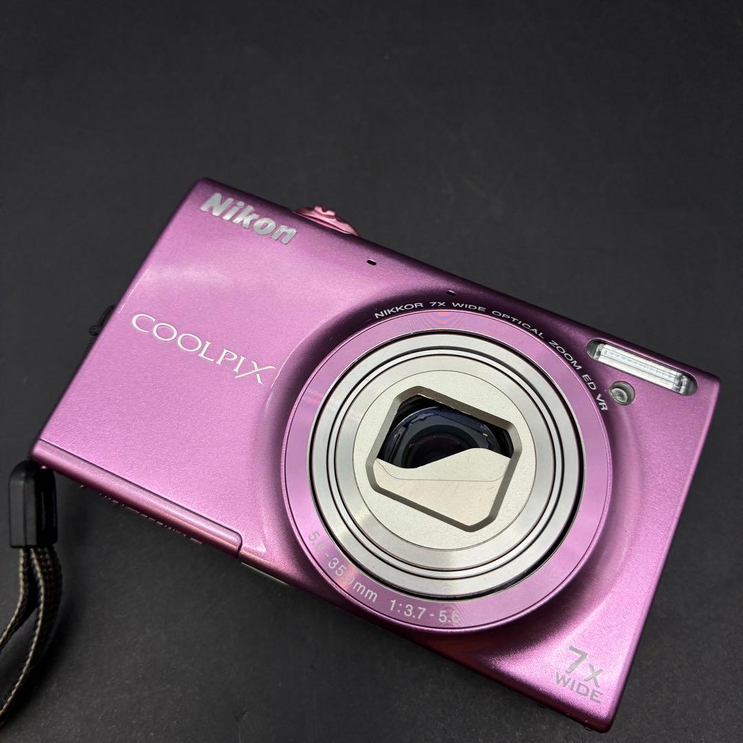 【動作OK】Nikon COOLPIX S6100 グロスピンク　デジカメ