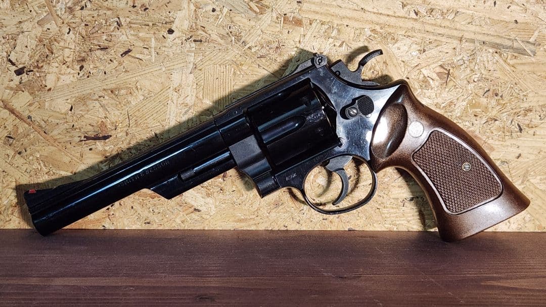 く*じ様 マルシン　ガスガン　旧型　S&W　M29　6インチ　黒銀2挺セット　金
