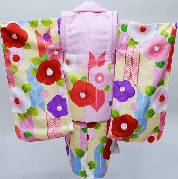 七五三 三歳 女児 被布着物フルセット 半衿伊達襟付き 花ひめ お仕立て無料