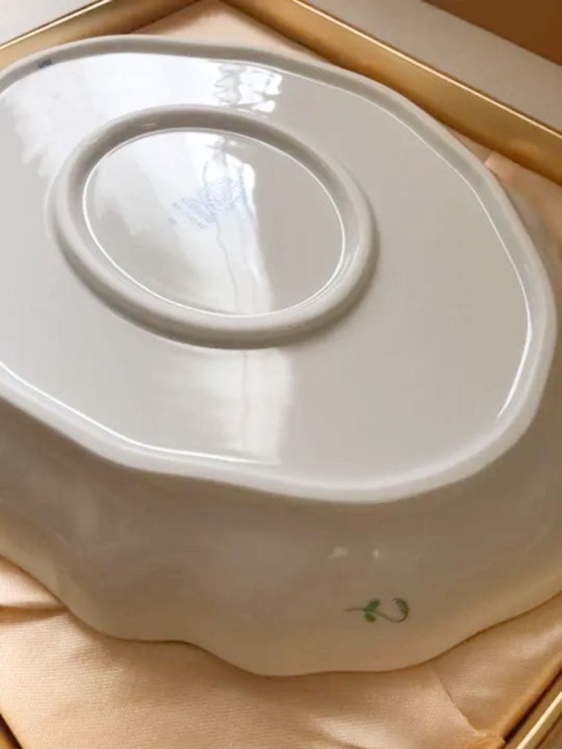ヘレンド (HEREND) アポニーグリーン オーバル26.5cm 皿