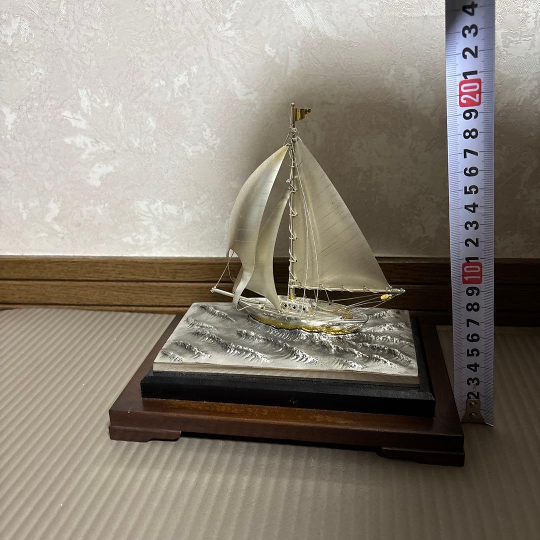 銀製 ヨット 置き物 シルバー950