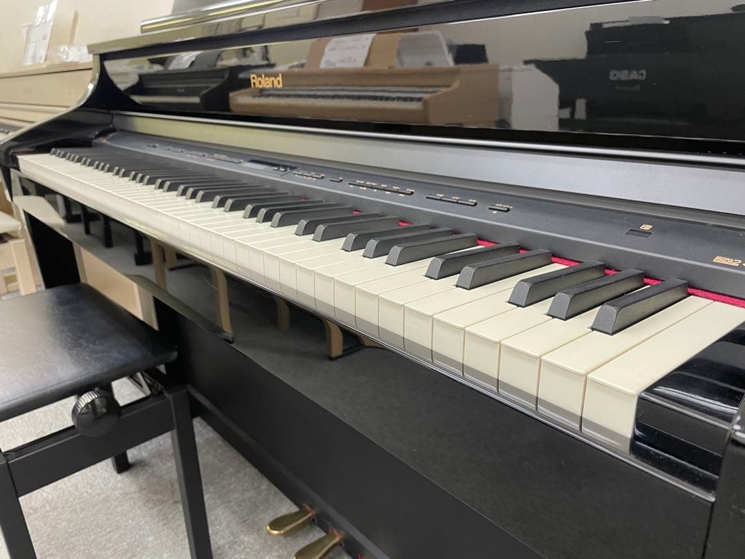 【高級鏡面モデル】Roland HP507PE 13年製 椅子付き 電子ピアノ
