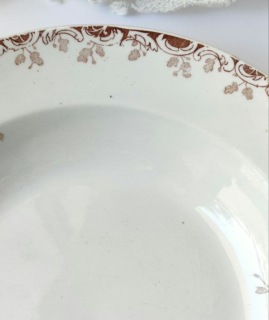 希少　美品　ジアン　FLEURS D'AUTOMN　マロン　フランスアンティーク