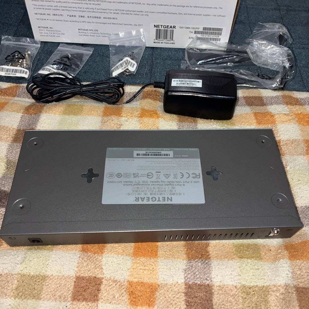 NETGEAR GS110MX 8ポート スイッチングハブ