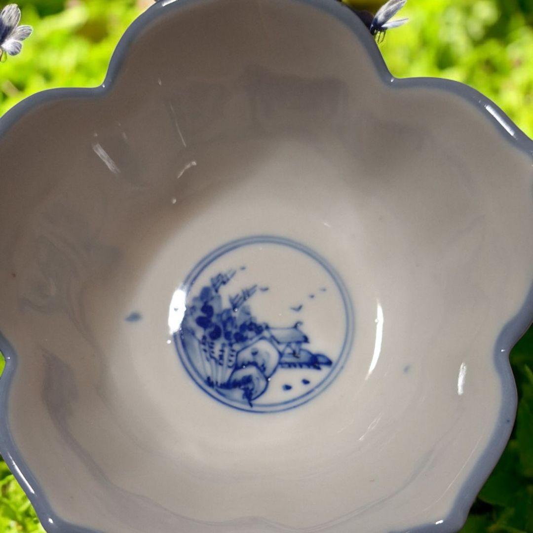 ⭕蓮の花弁型:酢の物用:小鉢6客セット《美品》『 昭和レトロ: 一寸大きめ‼️』