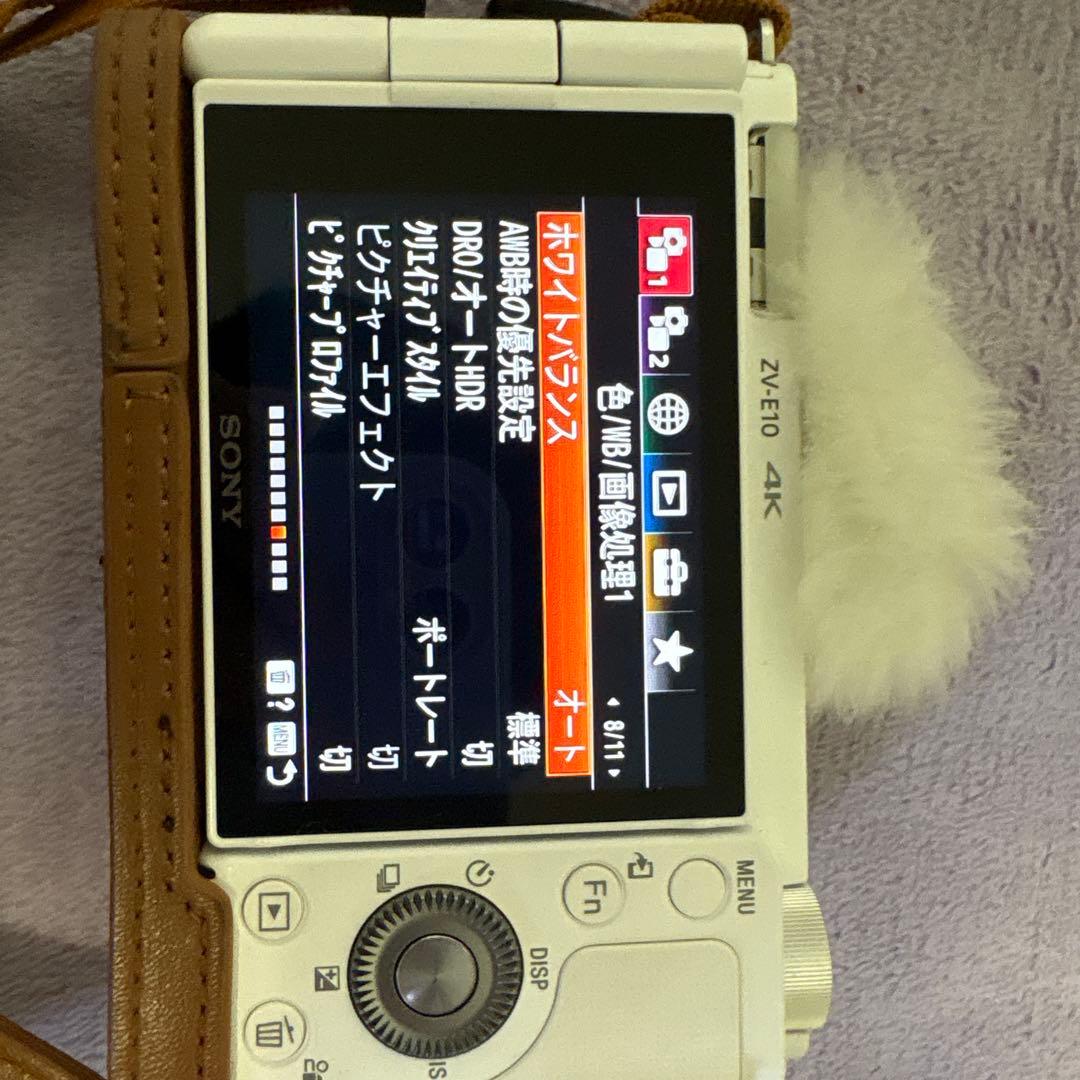 SONY zve10ホワイト レザーケース付き