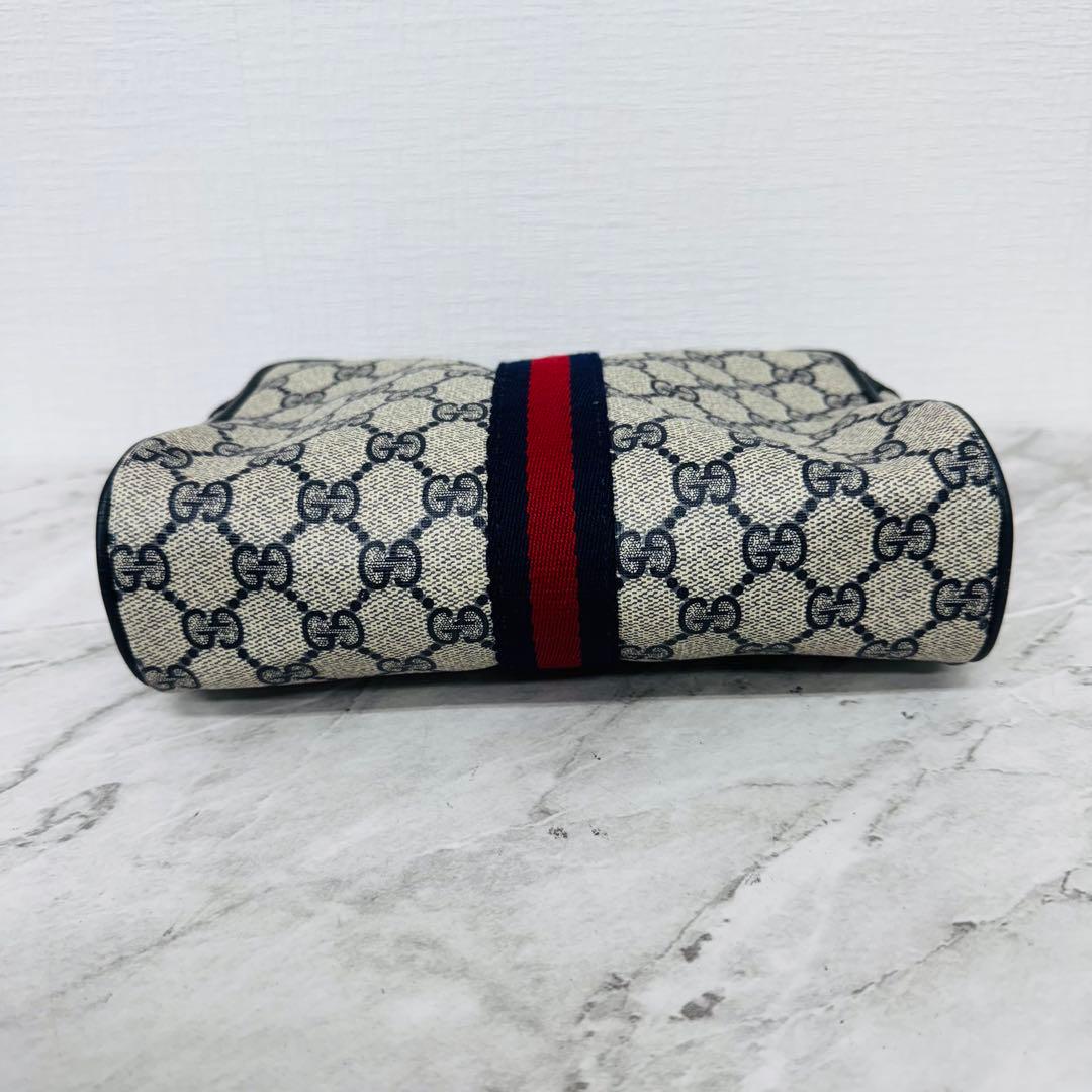 ✨GUCCI✨グッチ✨GG柄✨シェリーライン✨ネイビー✨クラッチバッグ✨