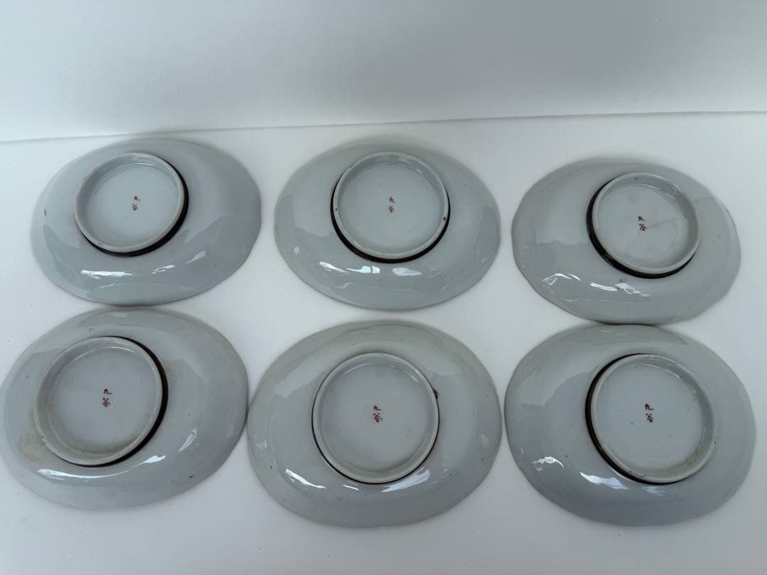 ✨美品✨ 華やか扇面絵柄 銘々皿 6枚セット 和食器 小皿 取皿 来客 九谷焼
