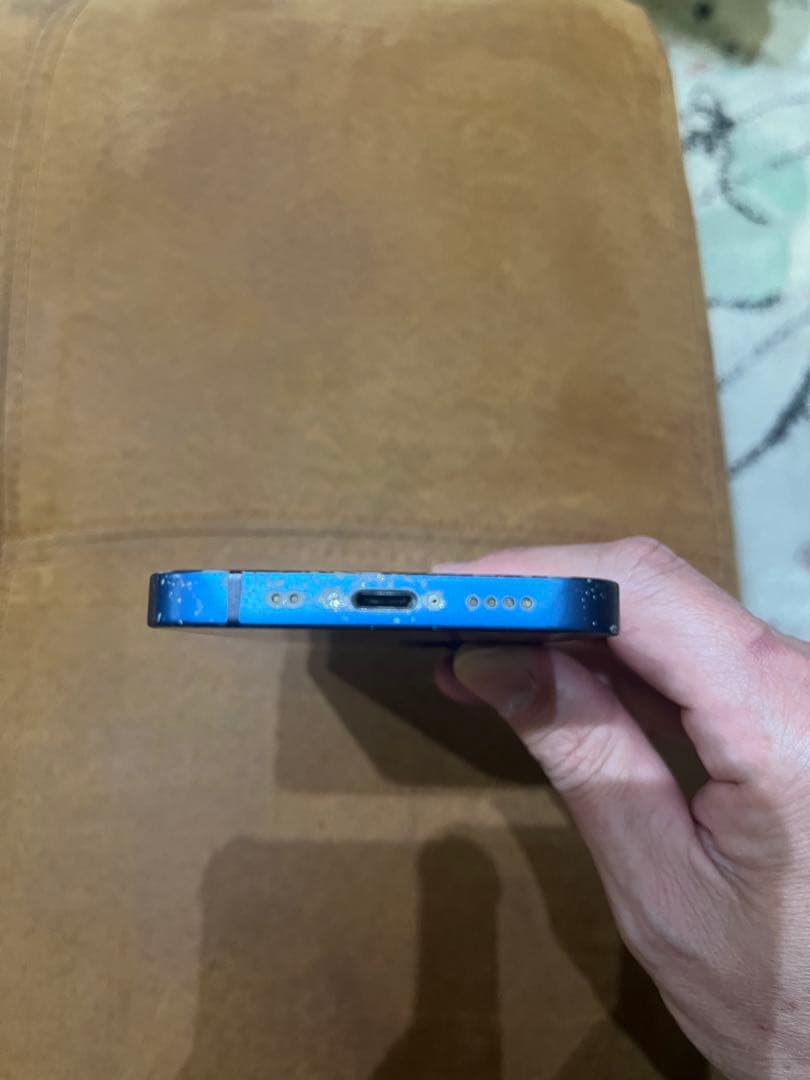 Apple iPhone 12 ブルー 画面にひびあり