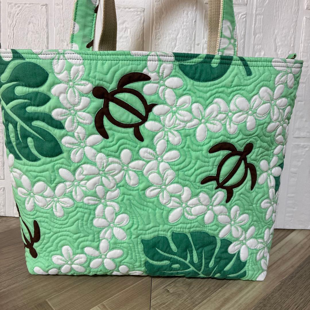 ハワイアンキルトトートバッグ　ハンドメイド