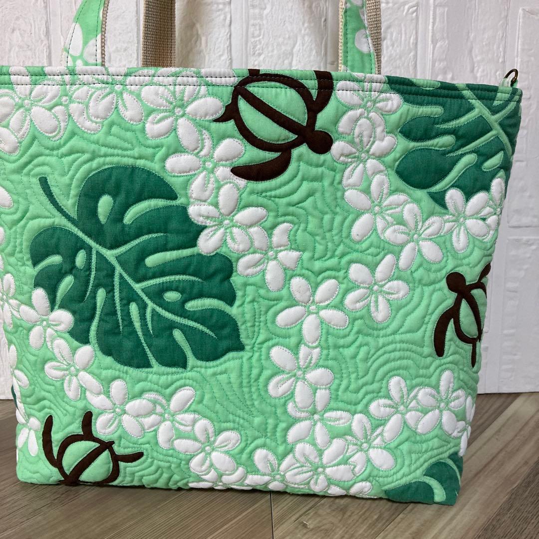 ハワイアンキルトトートバッグ　ハンドメイド