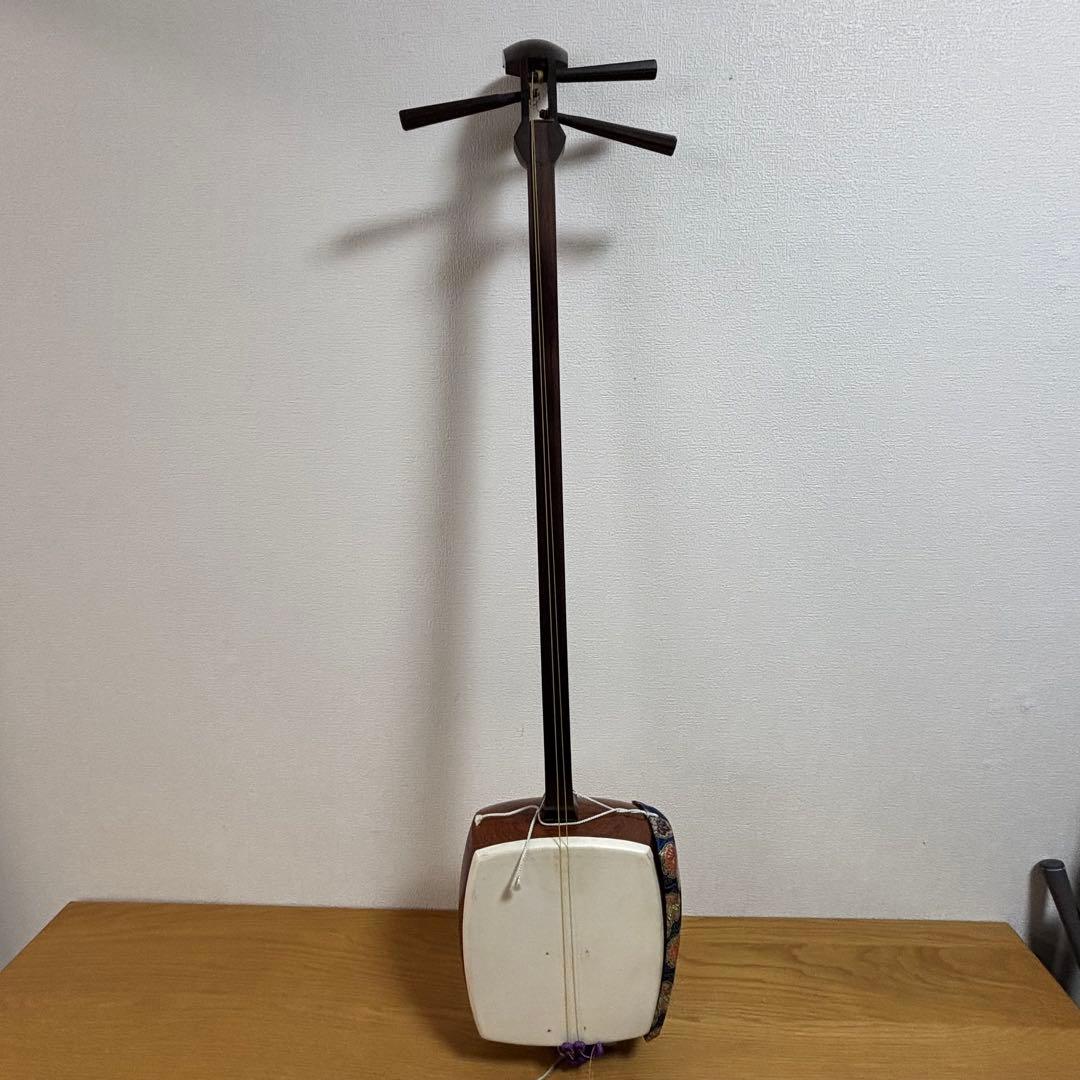三味線本体　三味線 中棹 花梨 人工皮 和楽器 初心者向け