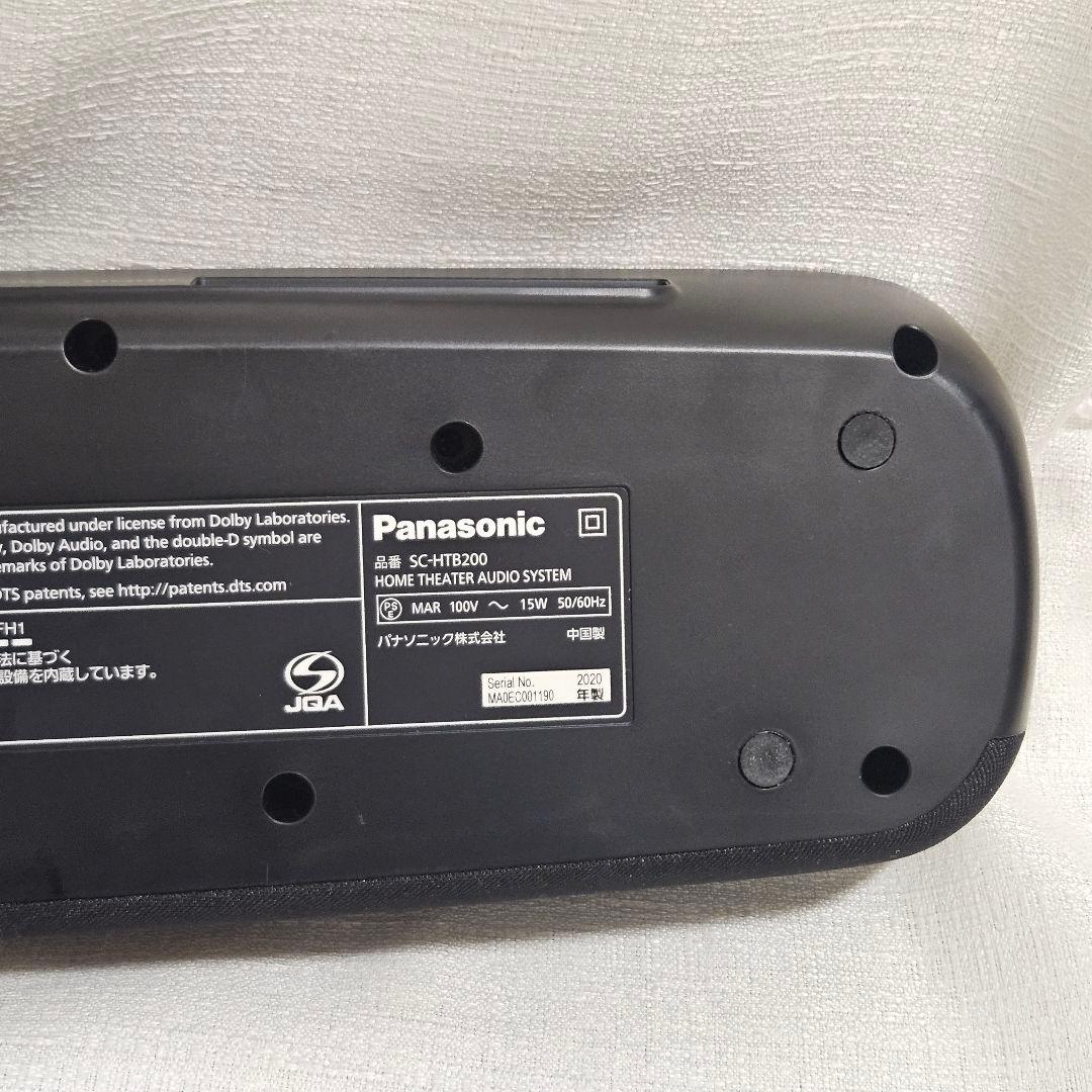 美品 Panasonic SC-HTB200-K サウンドバー シアターバー