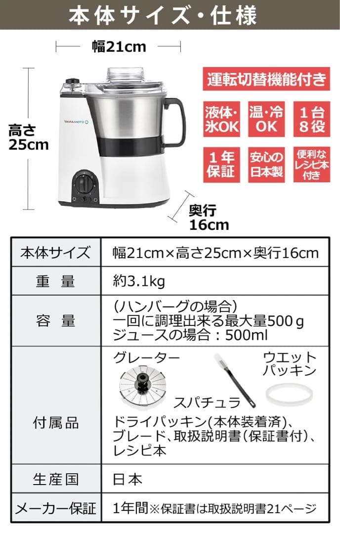 美品 YAMAMOTO マルチスピードミキサー Master Cut