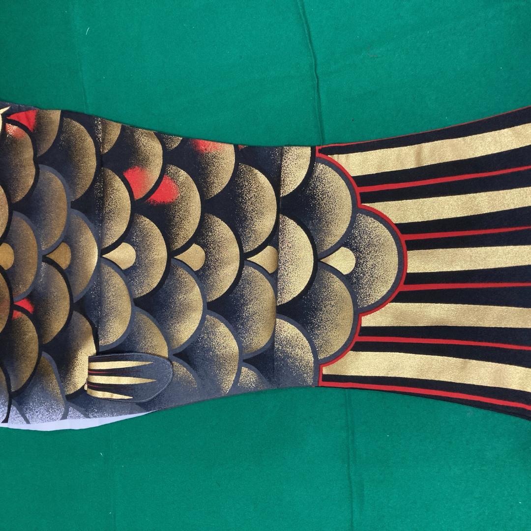 SKO99 ちりめん都錦　鯉のぼり3m 黒 　黒鯉3m　お父さん鯉３m端午の節句