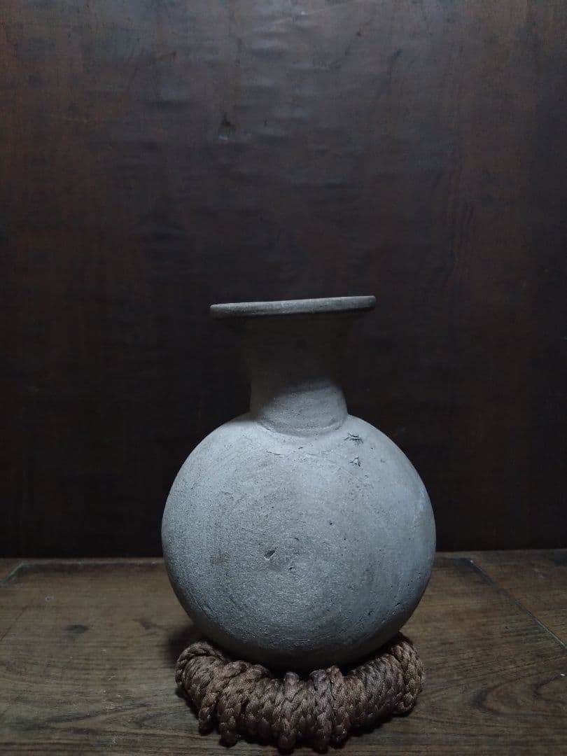 須恵器提瓶　考古　発掘　花入　華道　骨董古道具