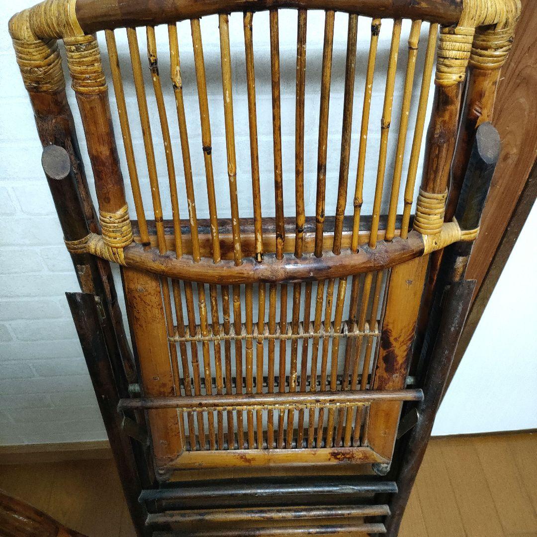 【仁】バンブーチェア 折りたたみ式 竹製チェア 2脚セット