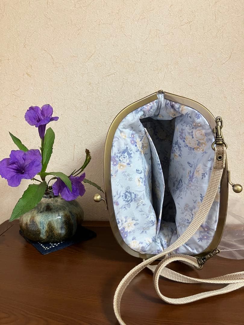 津軽こぎん刺し(がまぐち型ショルダーバッグ)