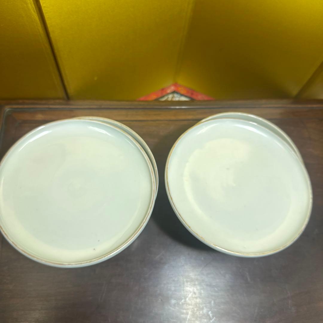 有田焼，肥前，大正，昭和，和風模様の陶磁器茶碗2個セット