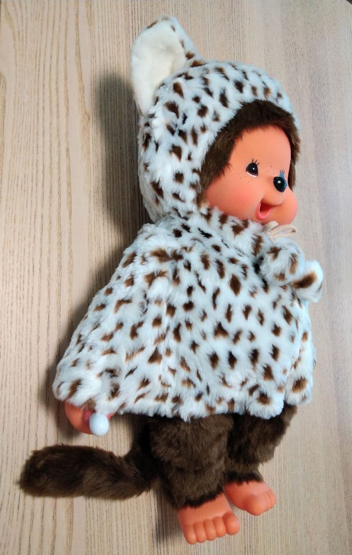 モンチッチ ネコ 猫のポンチョ 55cm XLサイズ ヒョウ柄 759620