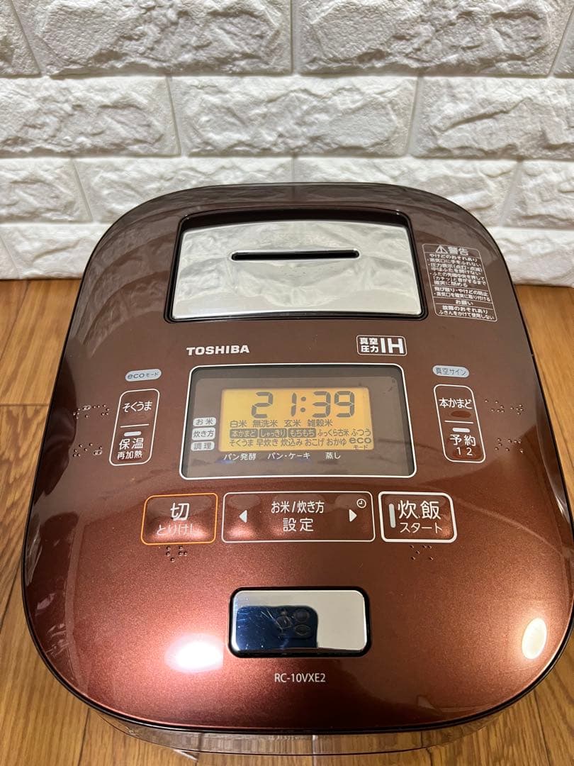TOSHIBA炊飯器本九釜5.5合炊き◆RC-10VXE2