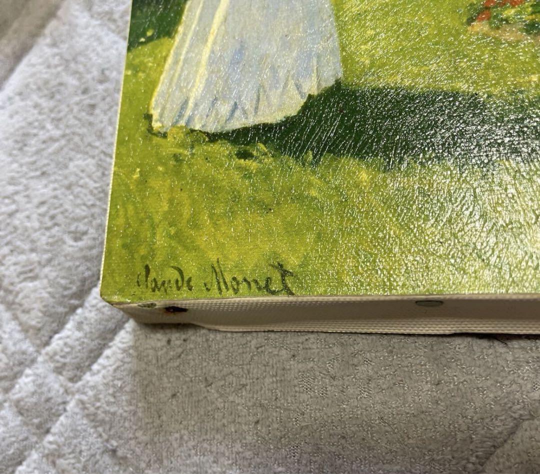 モネ　庭の女　ルノワール　複製画　モネとその仲間たち展　油彩　画布　木枠　絵画