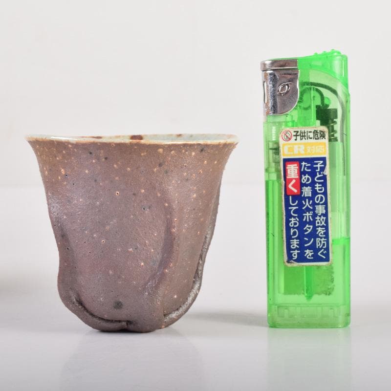 萬古焼　紫光窯　林光作　酒盃揃　ぐい呑　六客　共布共箱　N　7406