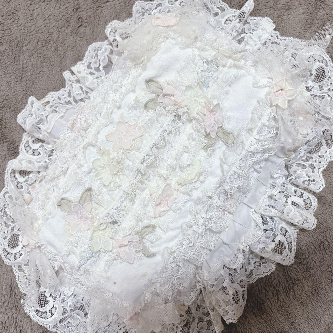 Caetlaさえら お花xりぼん ティッシュケース カバー レース 尾道 白