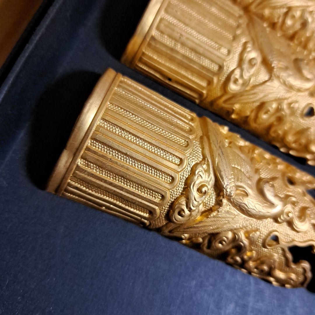 錺金具　真鍮　半円型(金メッキ) 　２８枚
