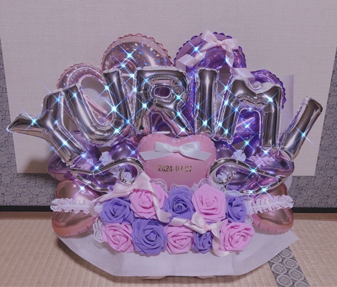 バルーンギフト　推し　ピンク　生誕祭　バルーンブーケ　成人式　誕生日
