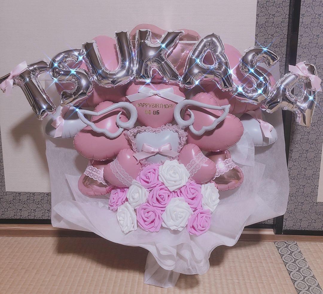 バルーンギフト　推し　ピンク　生誕祭　バルーンブーケ　成人式　誕生日