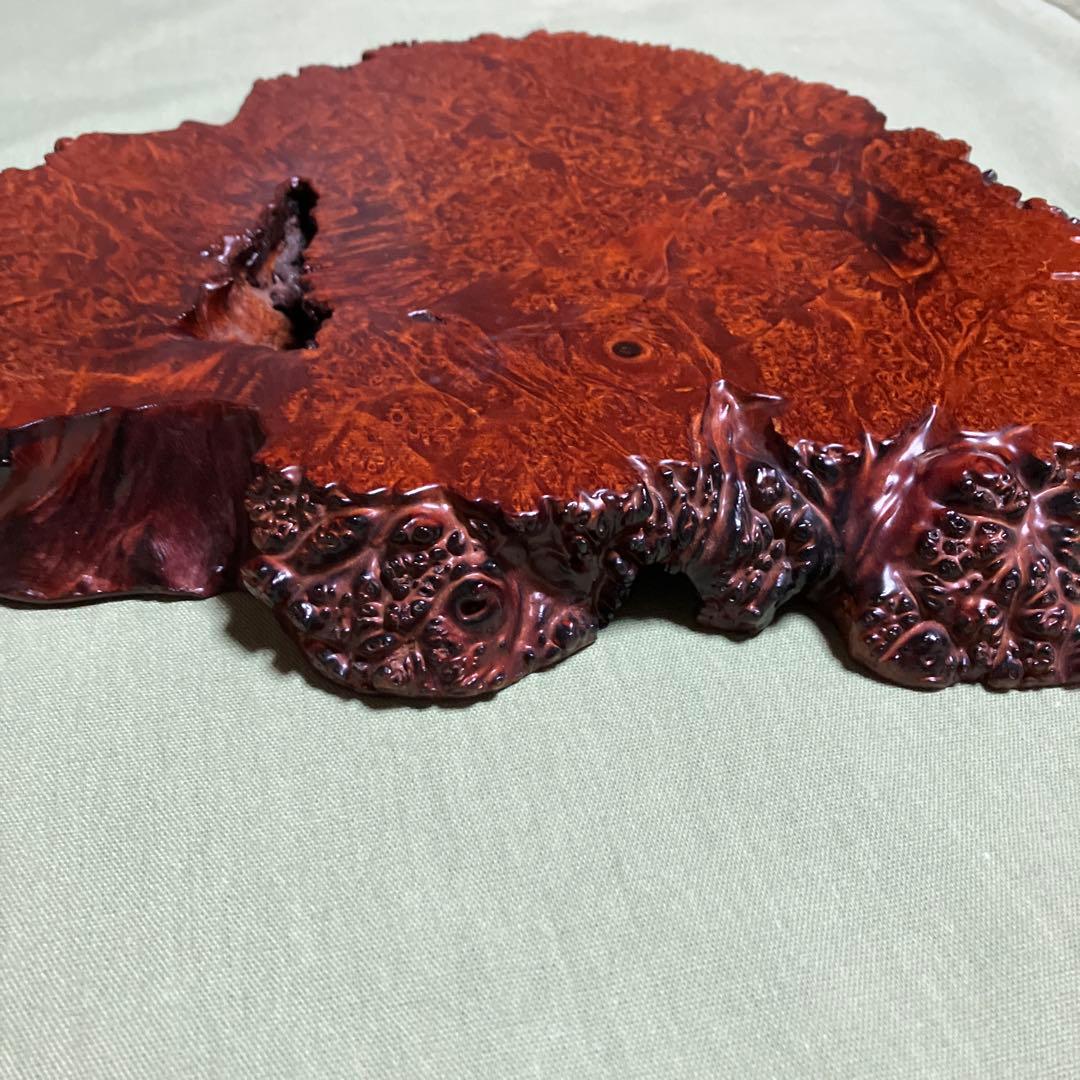 天然木　一枚板　玉杢 花台 飾り台 敷板　香台　盆栽台
