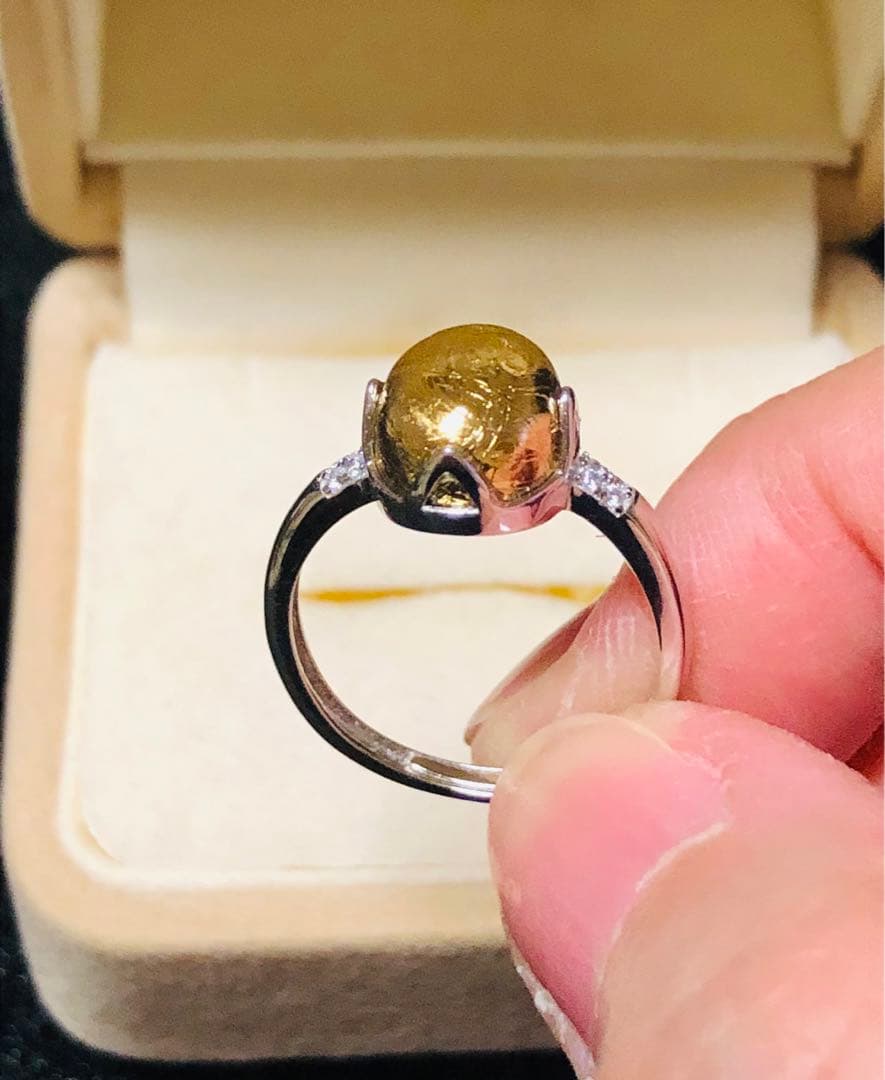 【特価】大粒 メテオライト隕石✴︎໒꒱宇宙໒꒱✴︎フリーサイズリング✴︎★彡1点品
