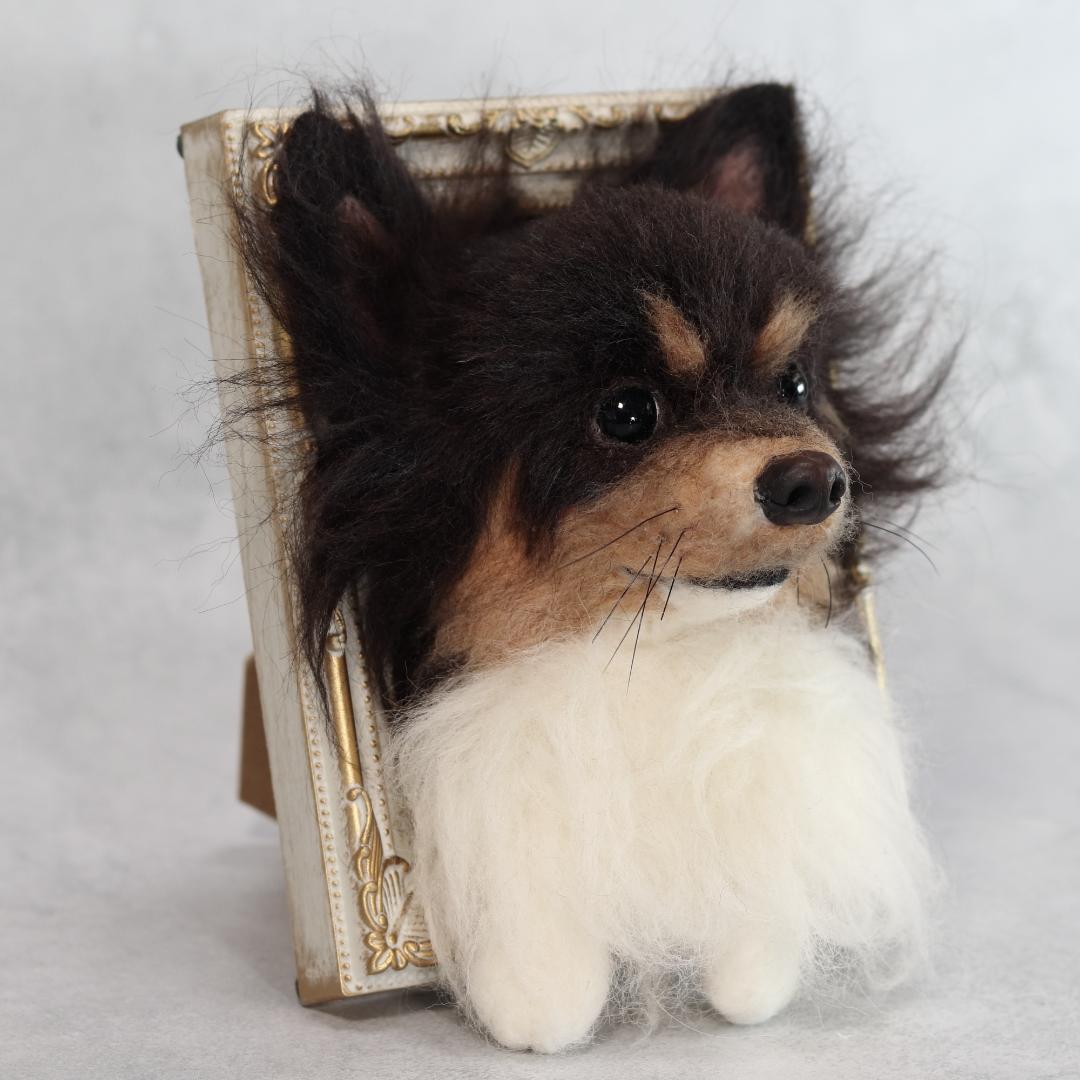 cherryさま専用②　羊毛フェルト　犬　チワワ　フレーム　オーダー
