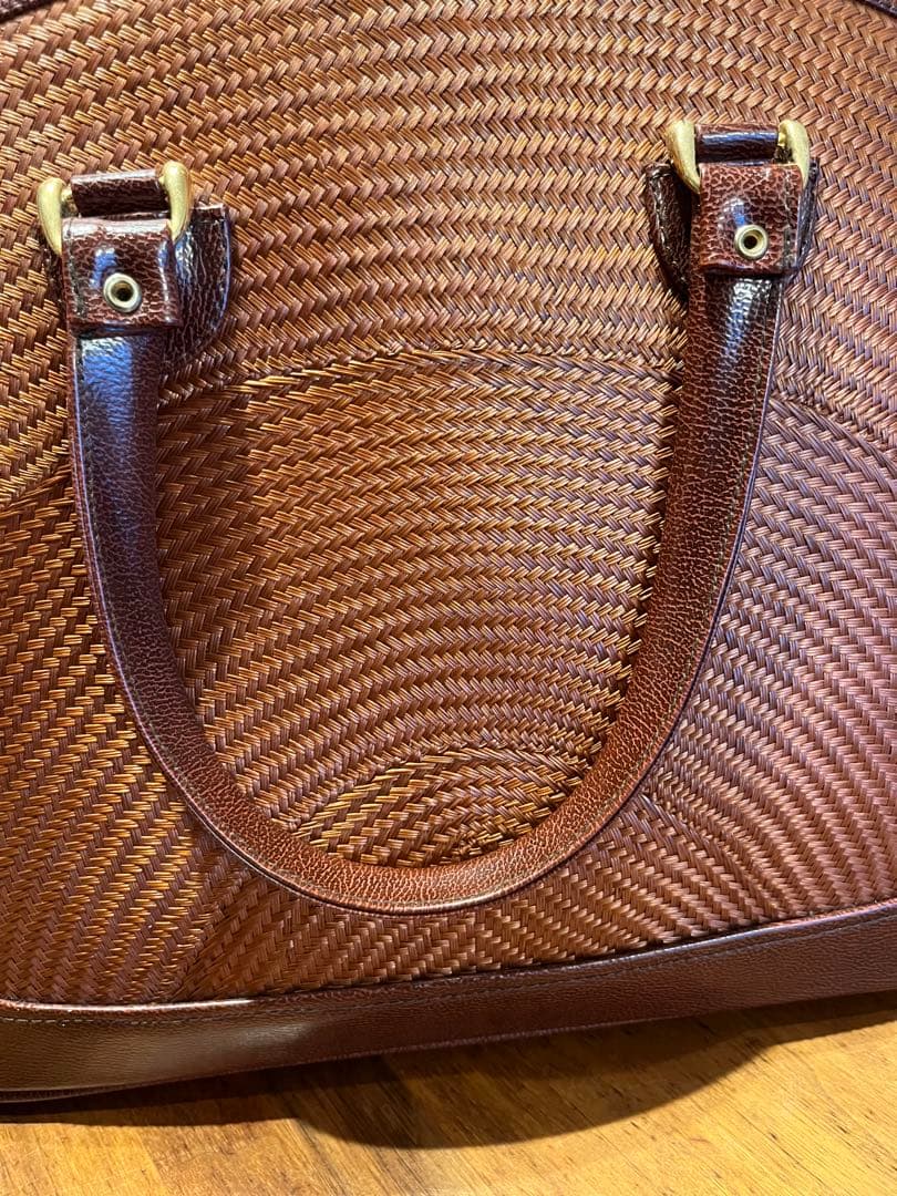 BANTALハンドメイド　編み込みカゴバッグ