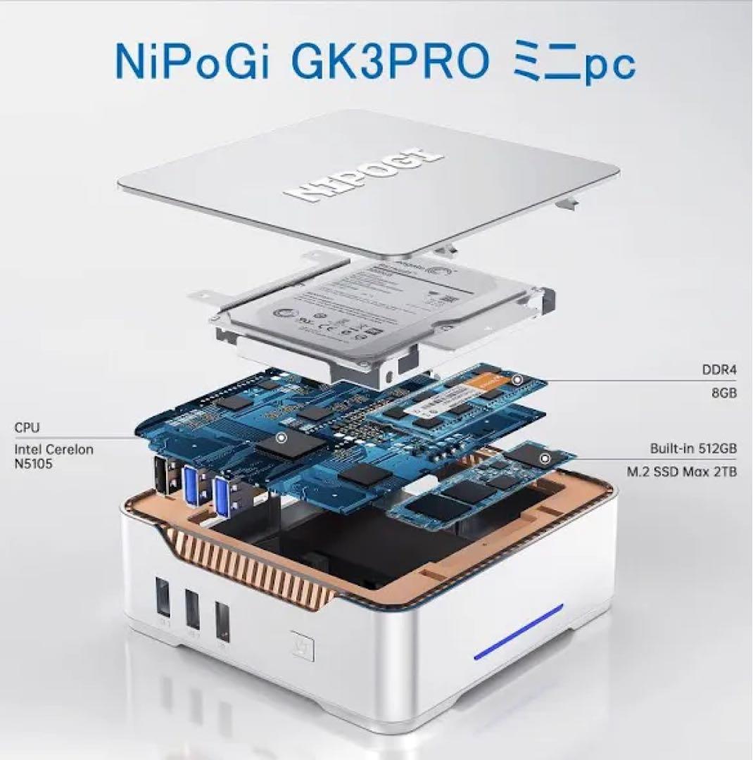 NIPOGI ミニPC GK3V