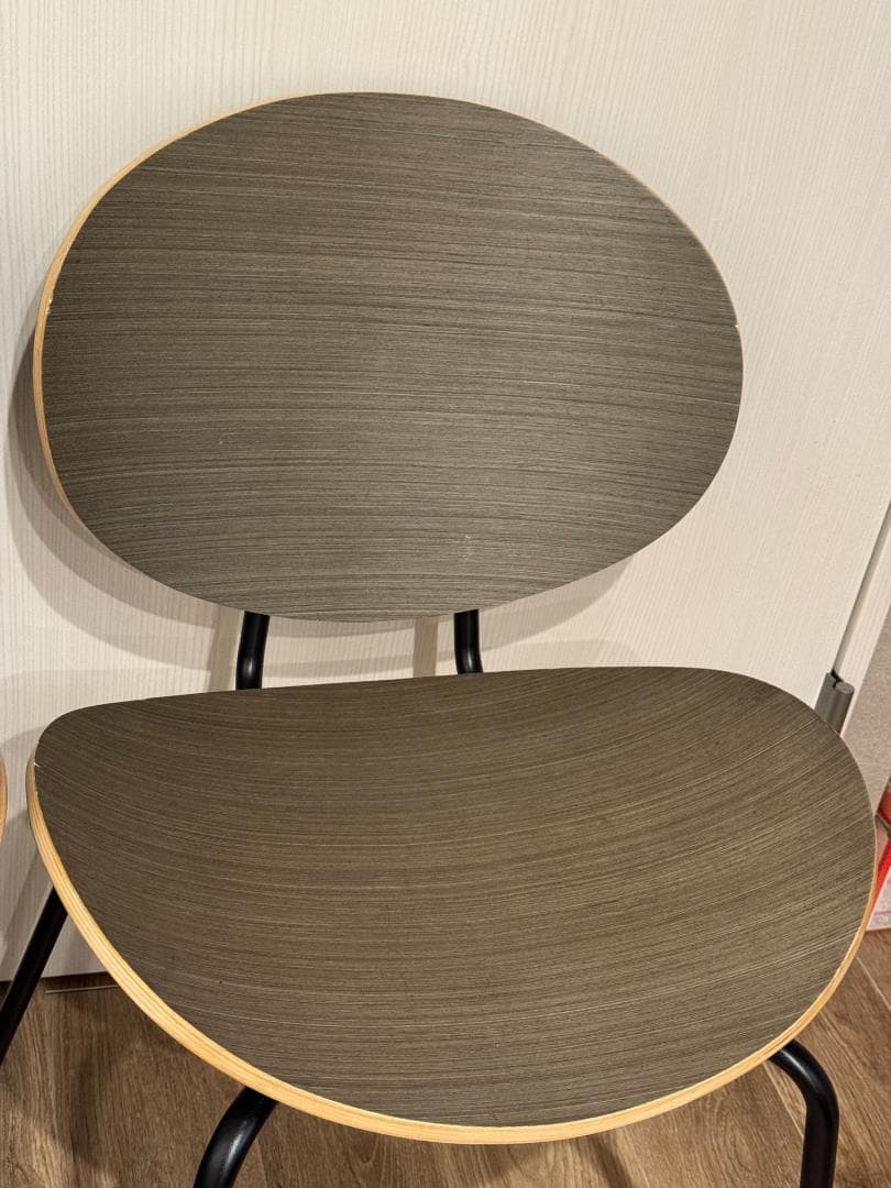 【2個】KANADEMONO Wooden Curve グレー