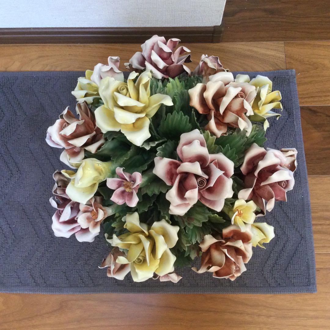 ☆値下げ！陶花イタリア製　カポディモンテ 9.6kg 横幅約43(大きい)豪華