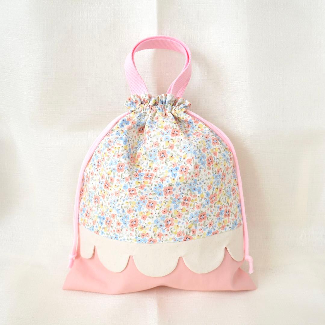 10%OFFのセール中!入園入学準備3点セット　小花柄　ピンク