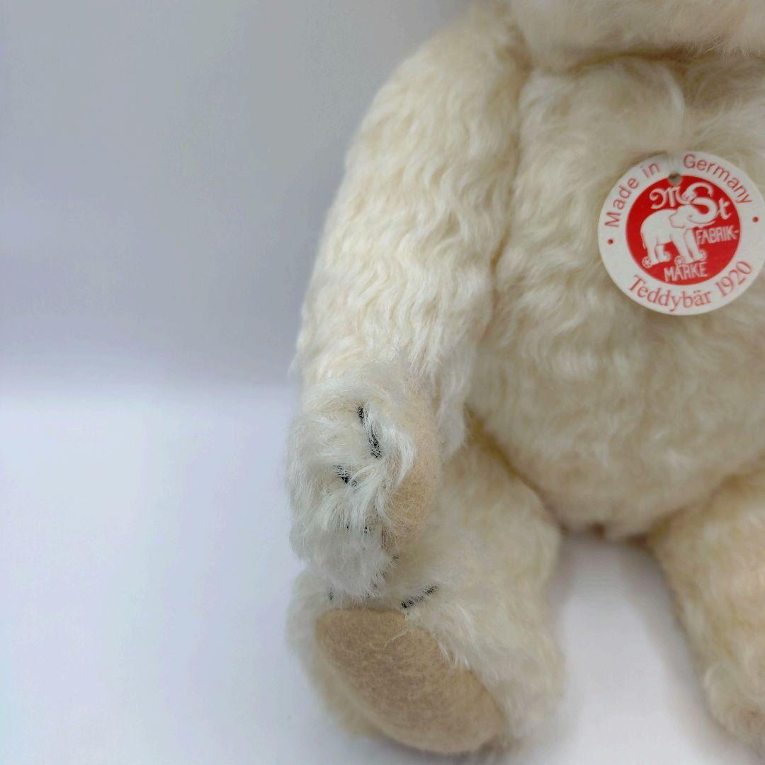 シュタイフ Steiff テディベア 黄タグ ホワイト ドイツ製 25cm
