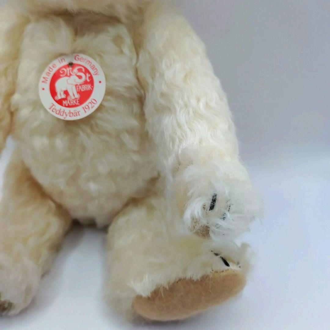 シュタイフ Steiff テディベア 黄タグ ホワイト ドイツ製 25cm