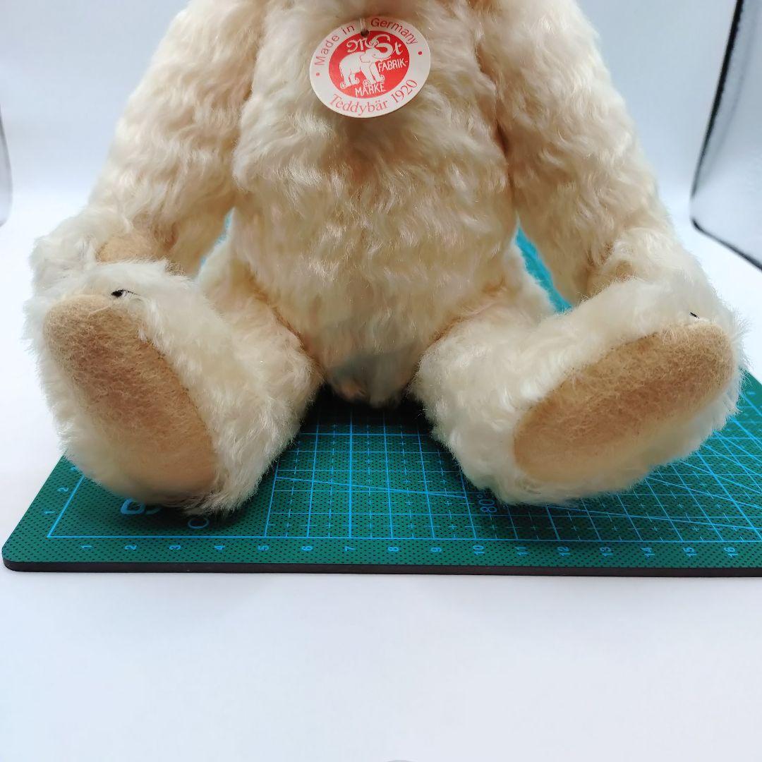 シュタイフ Steiff テディベア 黄タグ ホワイト ドイツ製 25cm