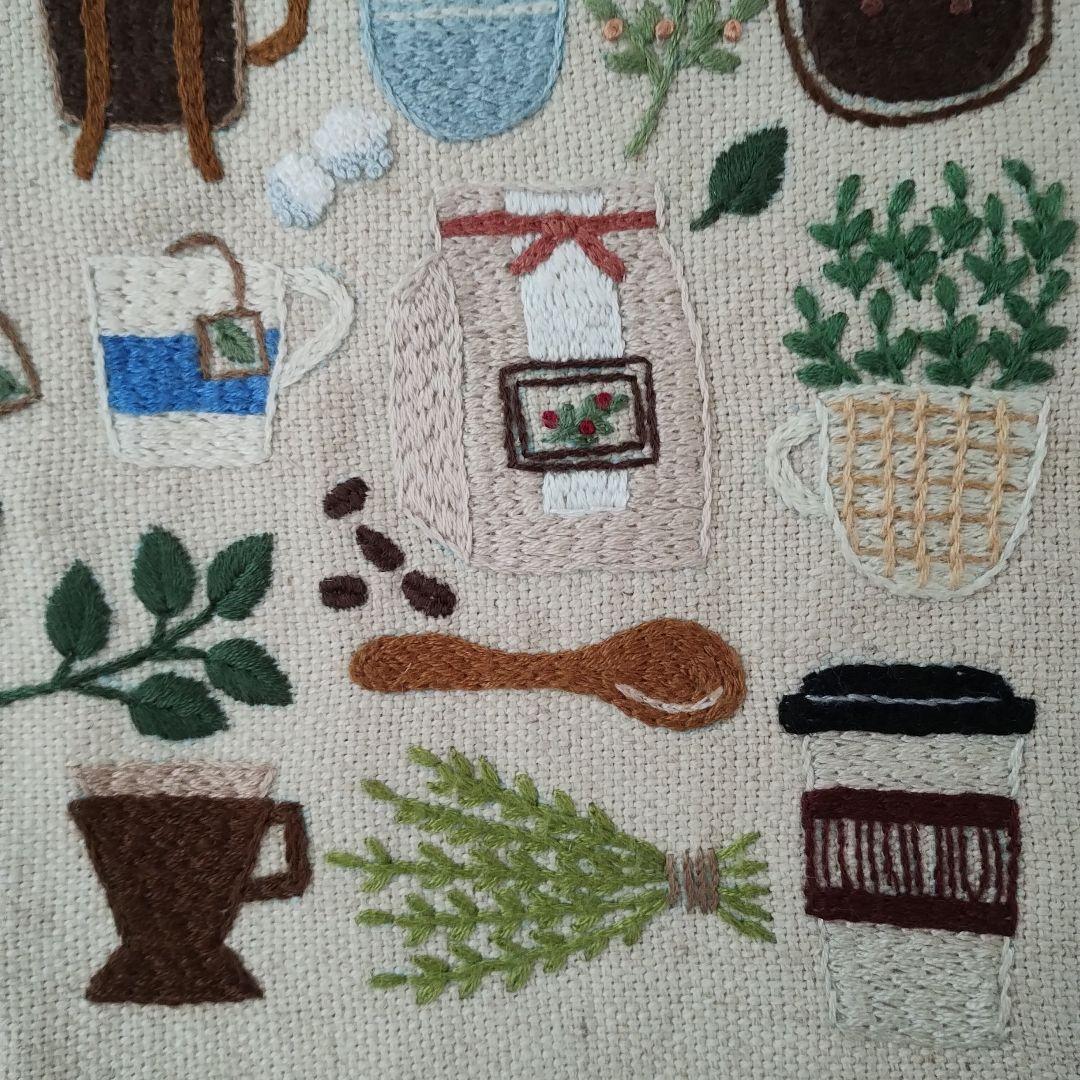 ハンドメイド 刺繍 ティ― タイムのト― トバック