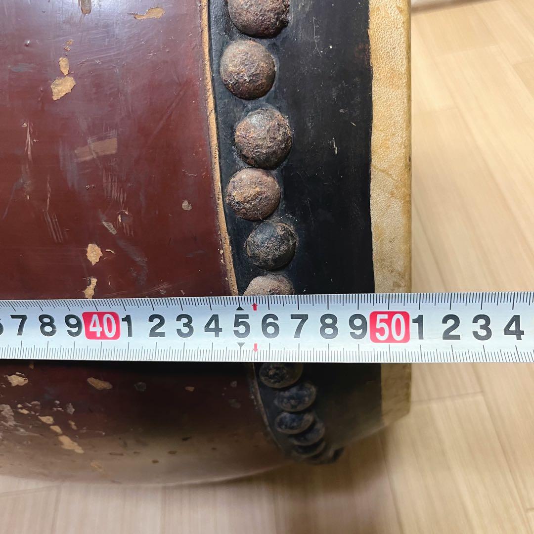 和太鼓 長胴太鼓 和楽器 お祭り 1尺3寸 くり抜き胴 アンティーク レトロ