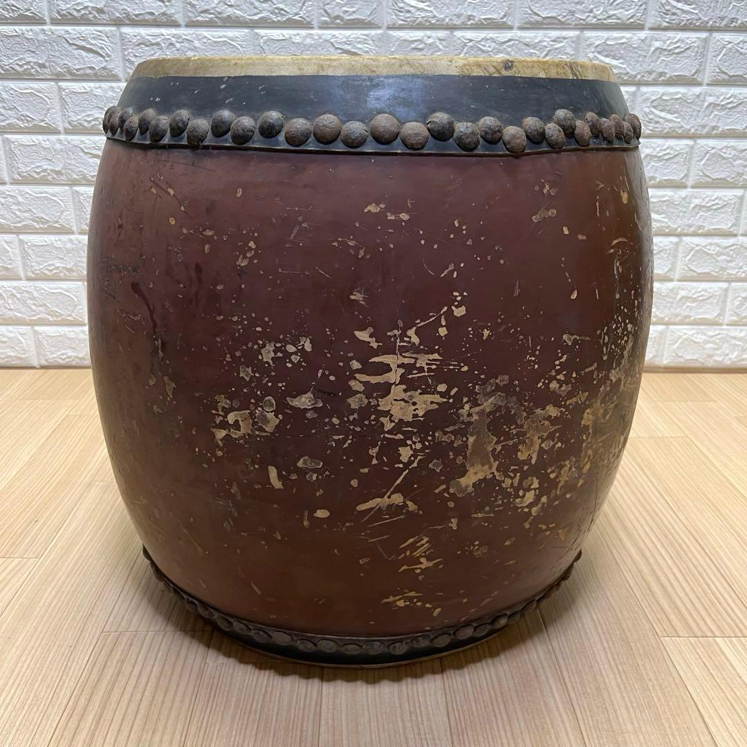 和太鼓 長胴太鼓 和楽器 お祭り 1尺3寸 くり抜き胴 アンティーク レトロ