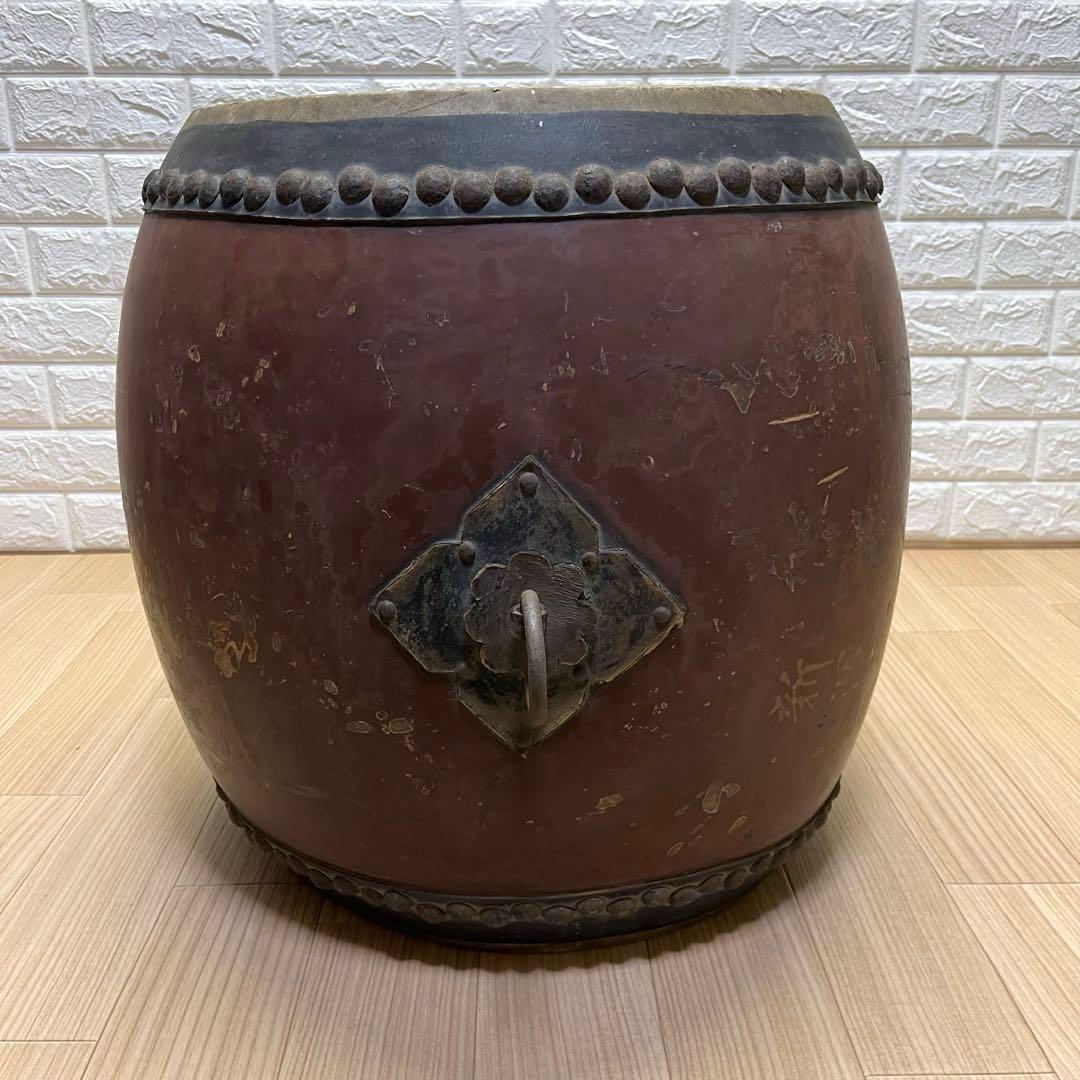 和太鼓 長胴太鼓 和楽器 お祭り 1尺3寸 くり抜き胴 アンティーク レトロ