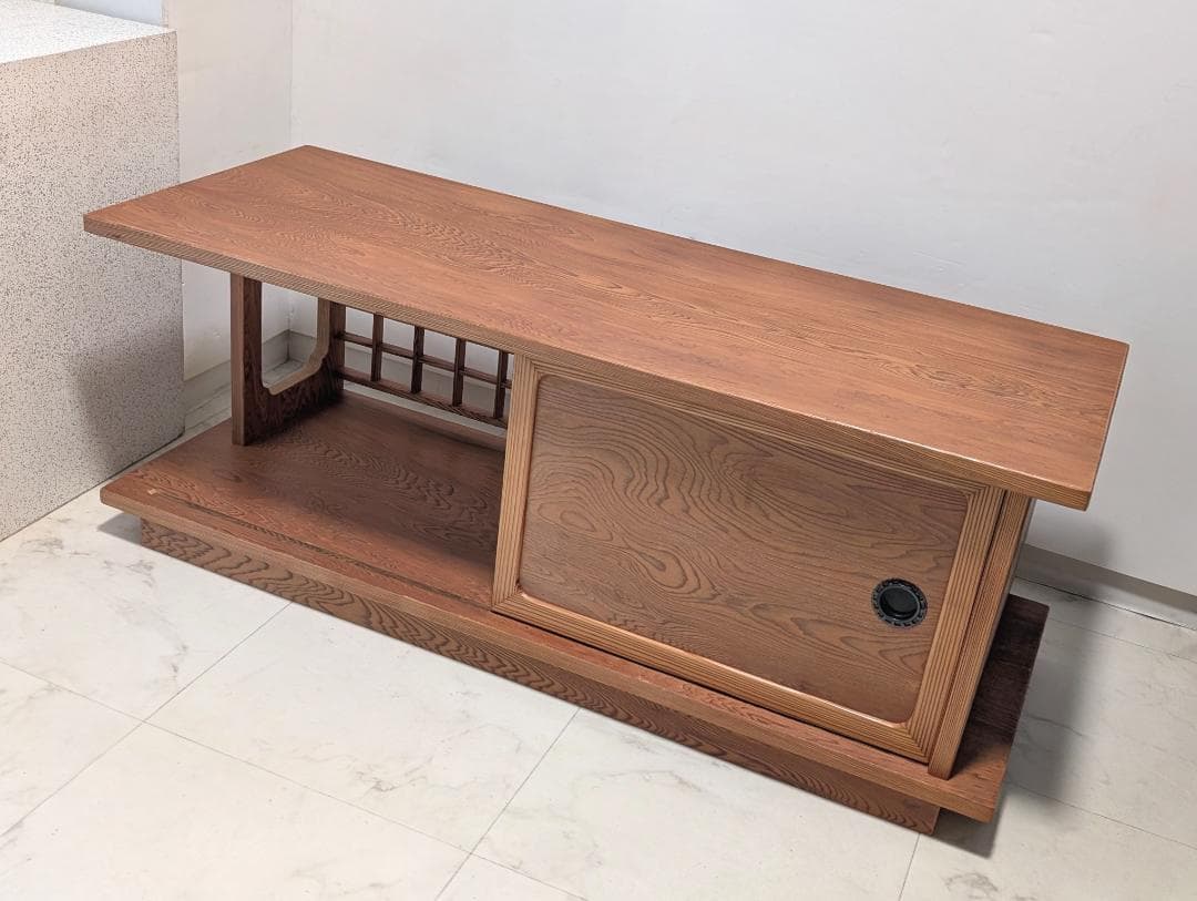 USED 屋久杉 飾り棚 キャビネット 置床 大川家具 ジャパニーズモダン 希少