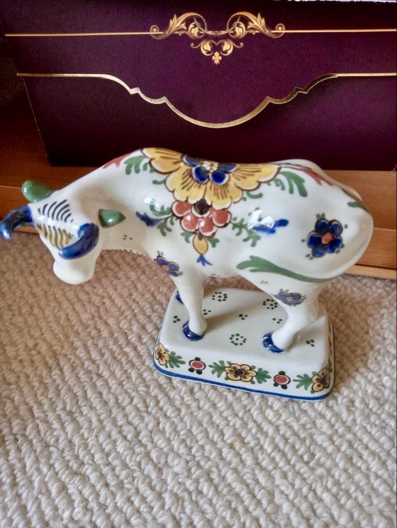  Delft ロイヤルデルフト オランダ　陶器　牛　赤絵
